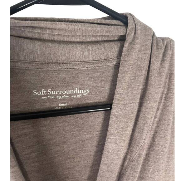 Soft Surroundings Women's Small Size Gray Lightweight V Neck Sweater - Picture 4 of 8